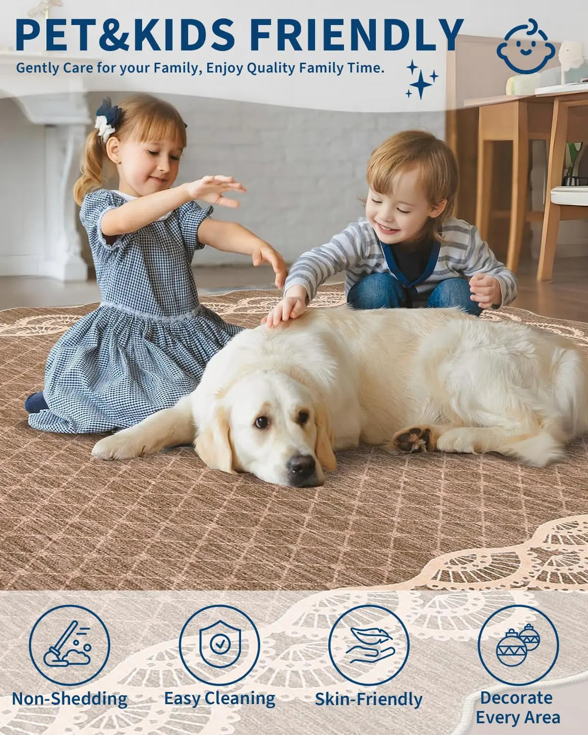 Garvee Home Decor 2x6 Camel Area Rug