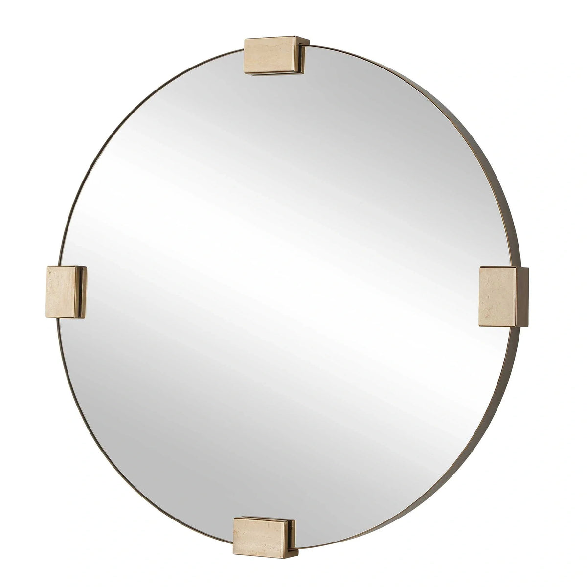 Travertine Oval Mirror
