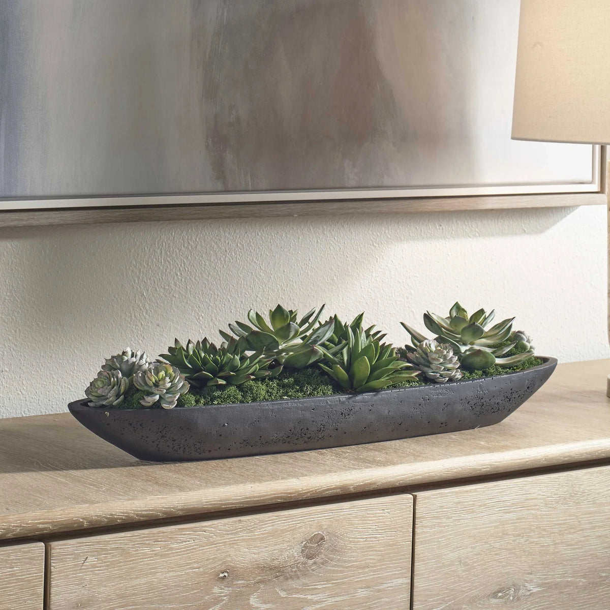 Succulent Centerpiece In Bowl