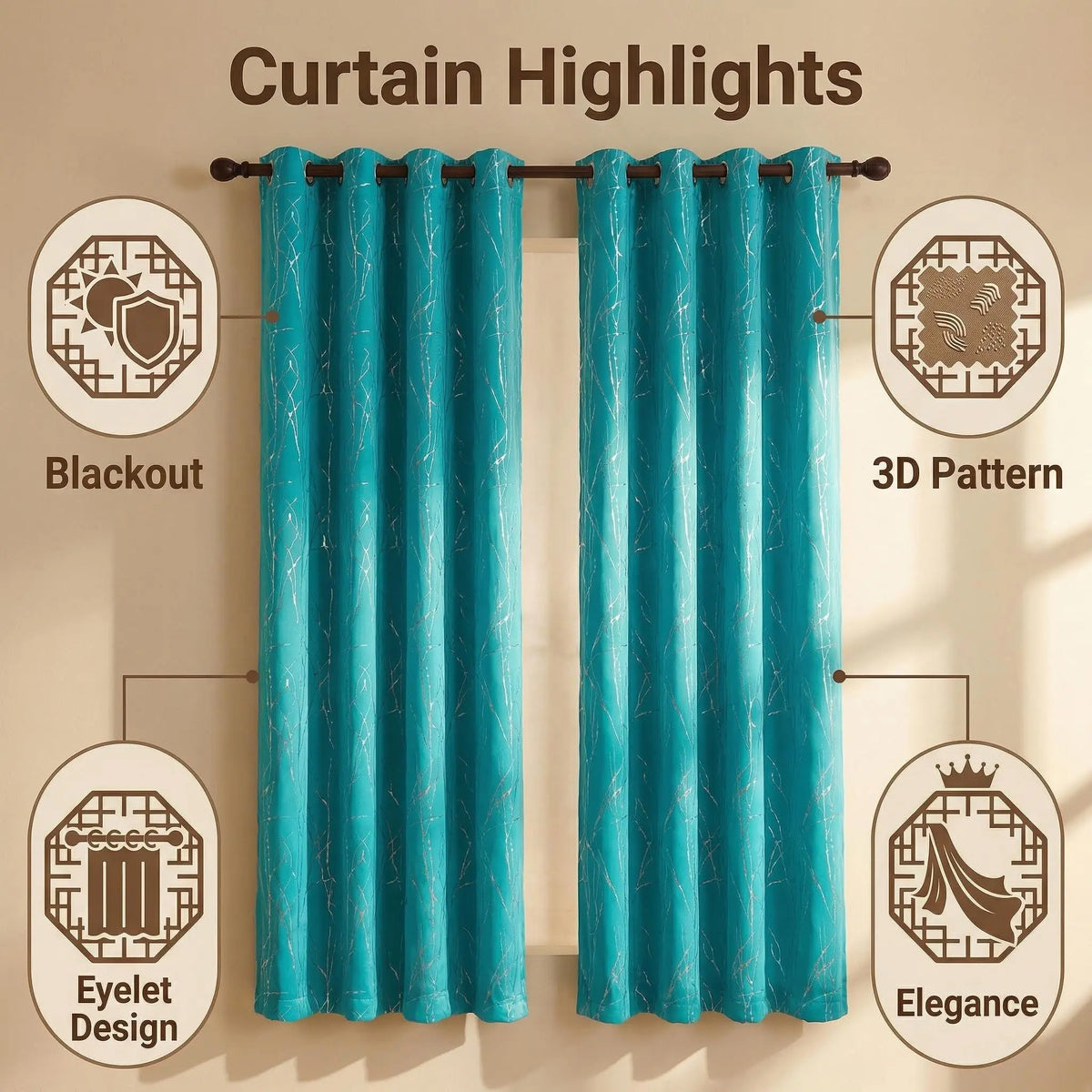 Curtain Club Luxury Blackout Drapes – 2 Panels of Elegance in 20+ Colors for Your Bedroom & Living Room
