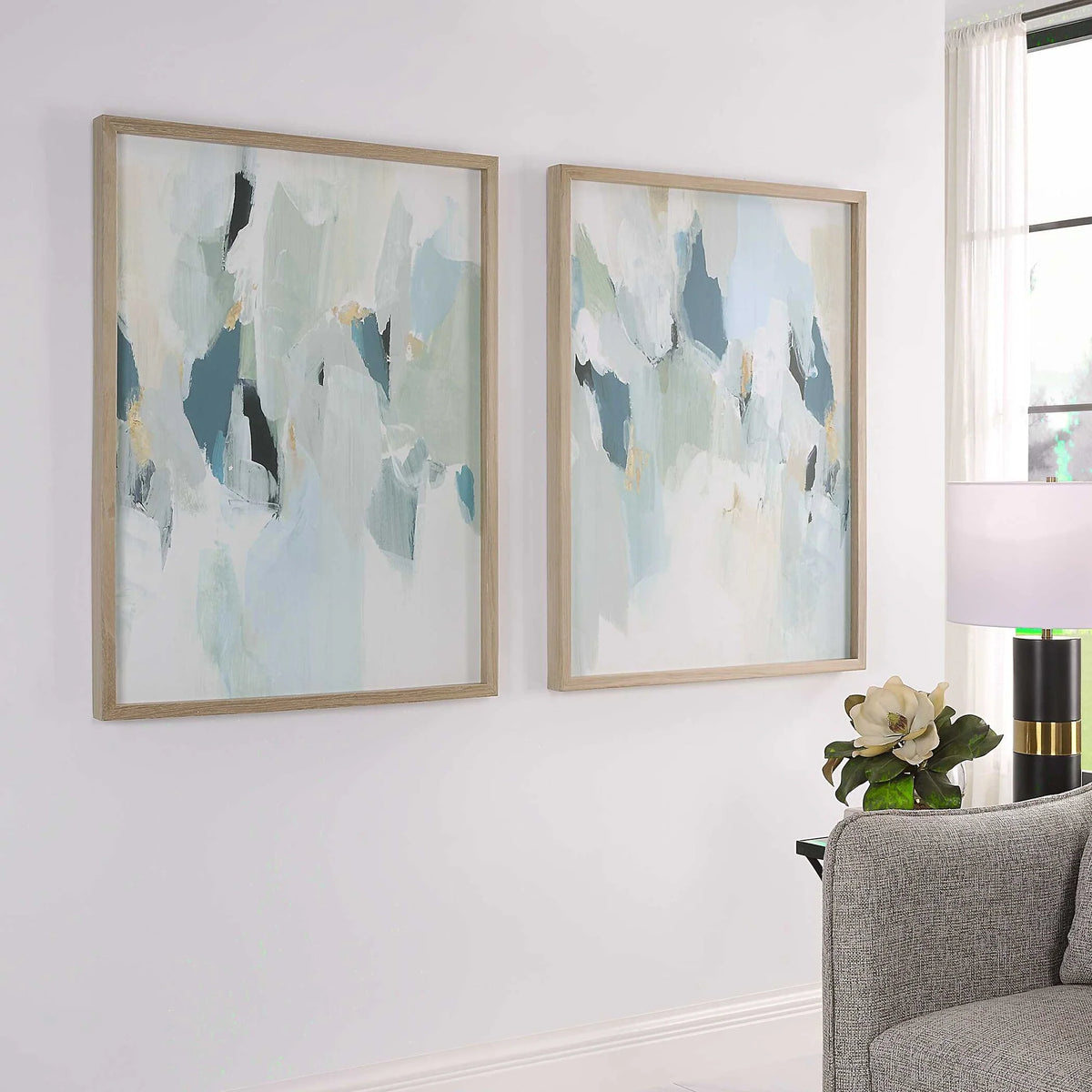 Abstract Framed Canvas Prints, Set of 2