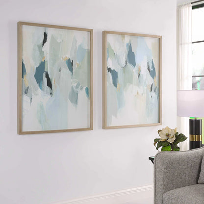 Abstract Framed Canvas Prints, Set of 2
