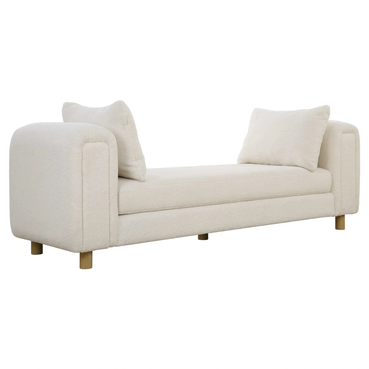 Oversized Ivory Bench