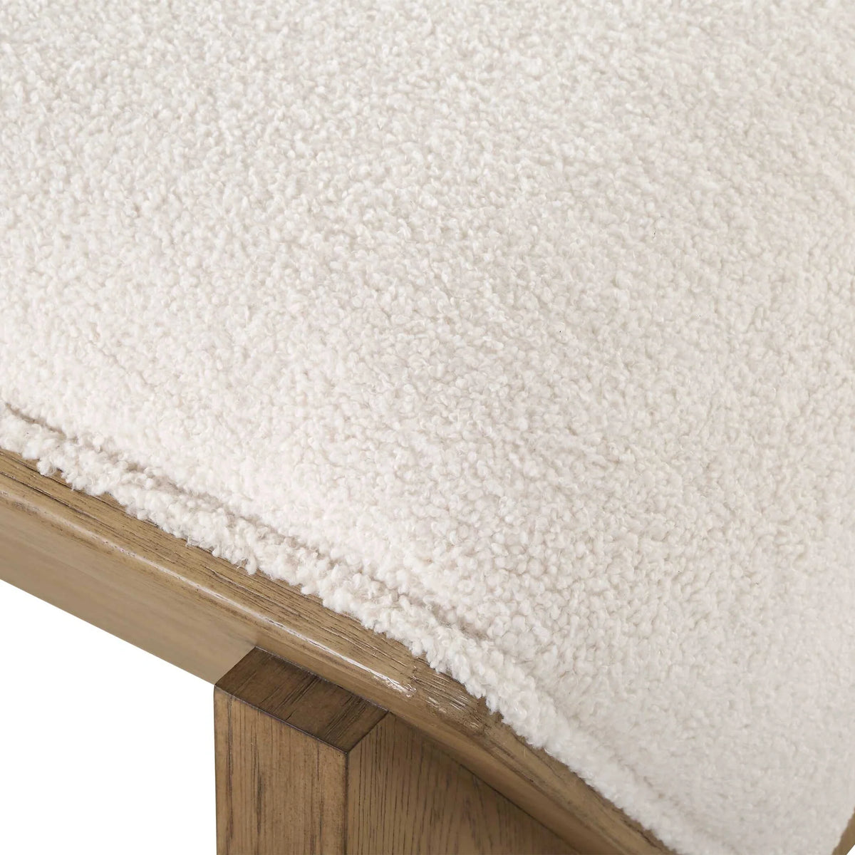 Ivory Fabric Bench