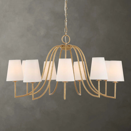 9-Light Gold Chandelier
