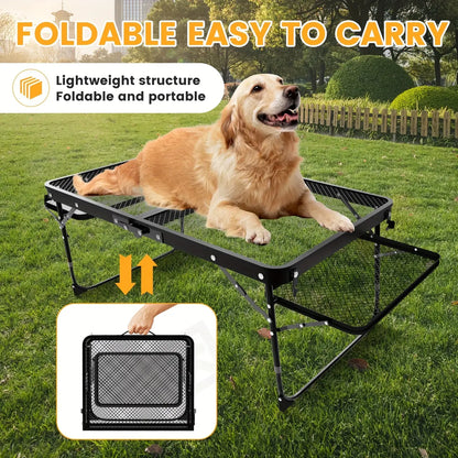 Miaoli Folding Mesh Table | Height-Adjustable, Single or Dual-Wing | Two Sizes