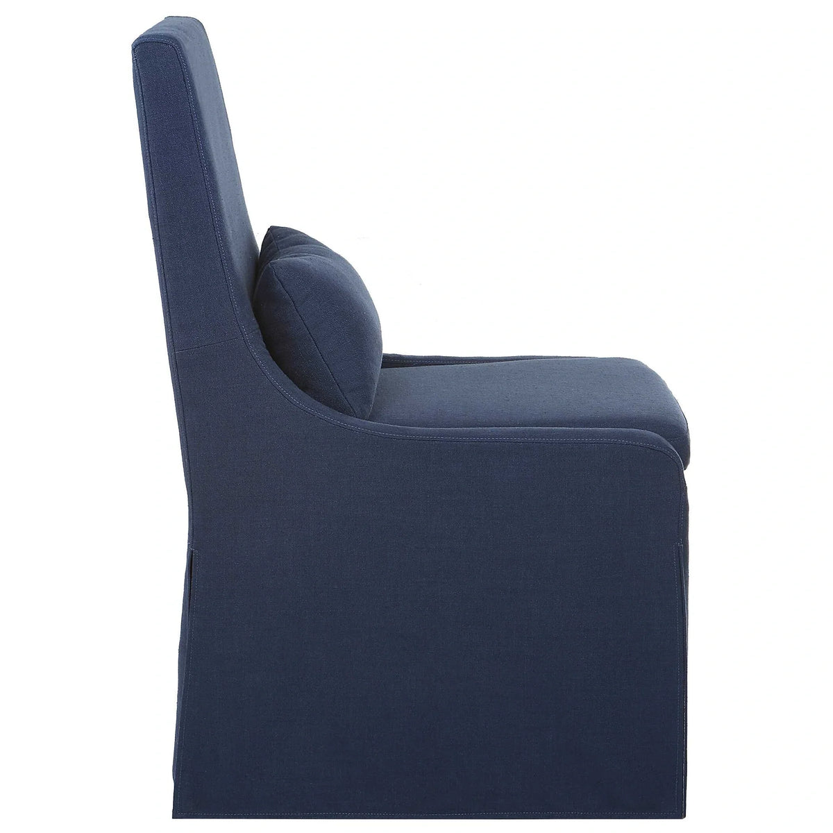 White Linen Armless Chair