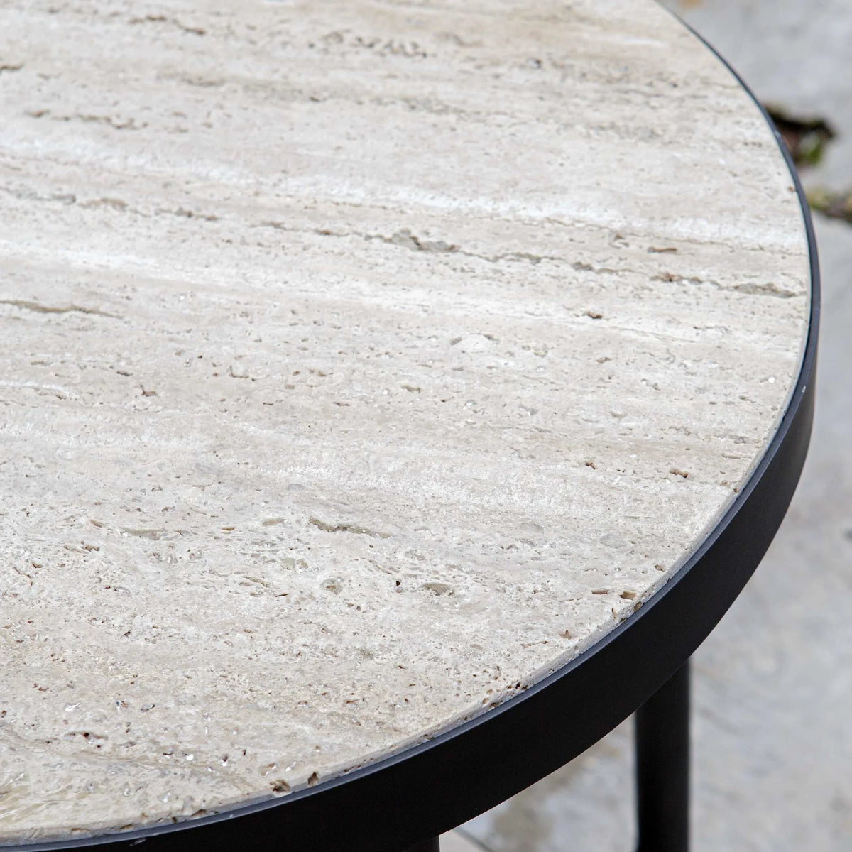 Travertine Side Table