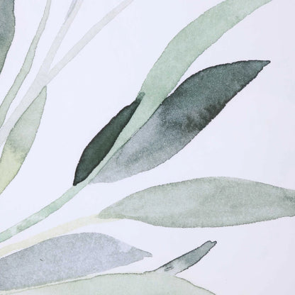 Sage Branch Watercolor Prints, Set of 3