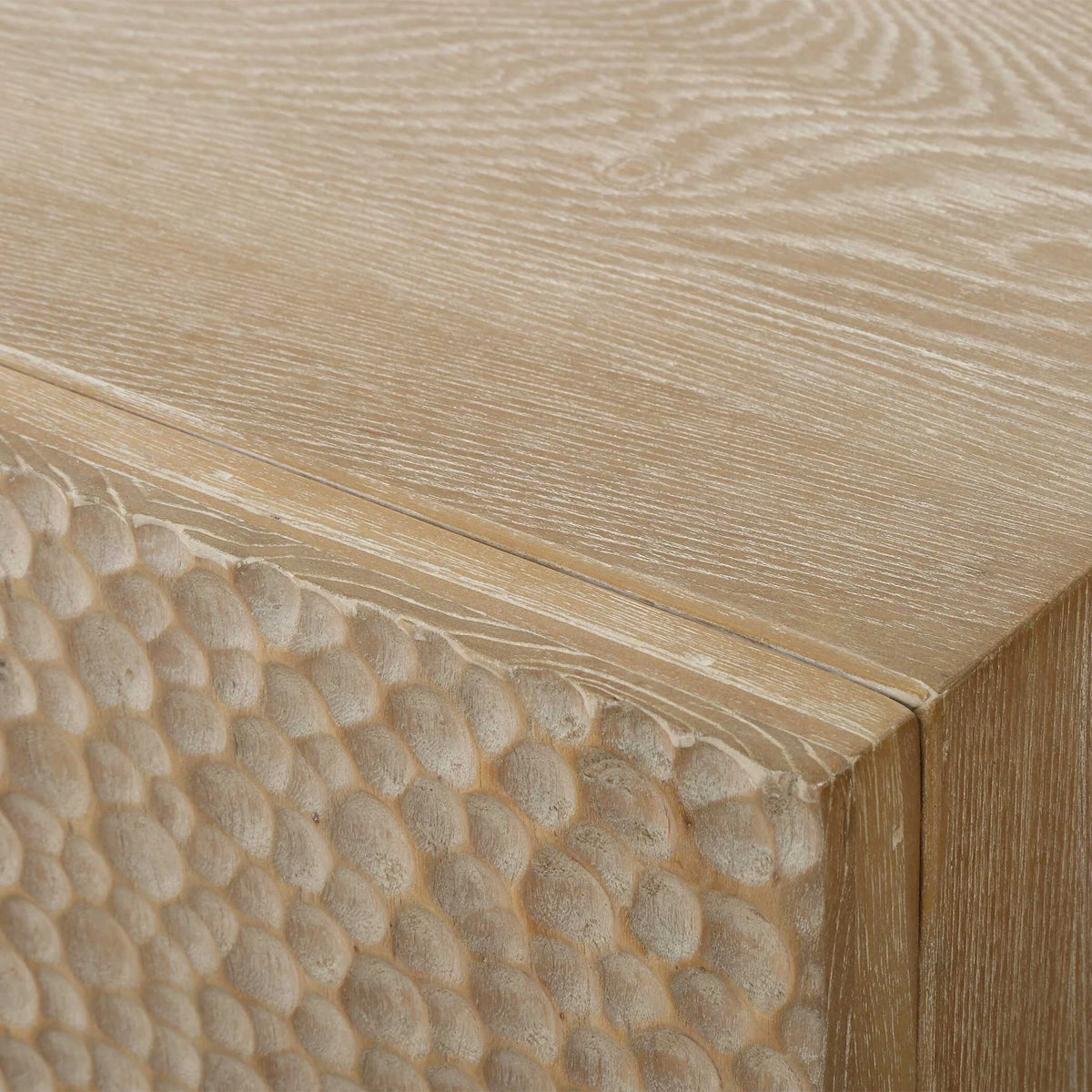 4 Door Elm Wood Cabinet