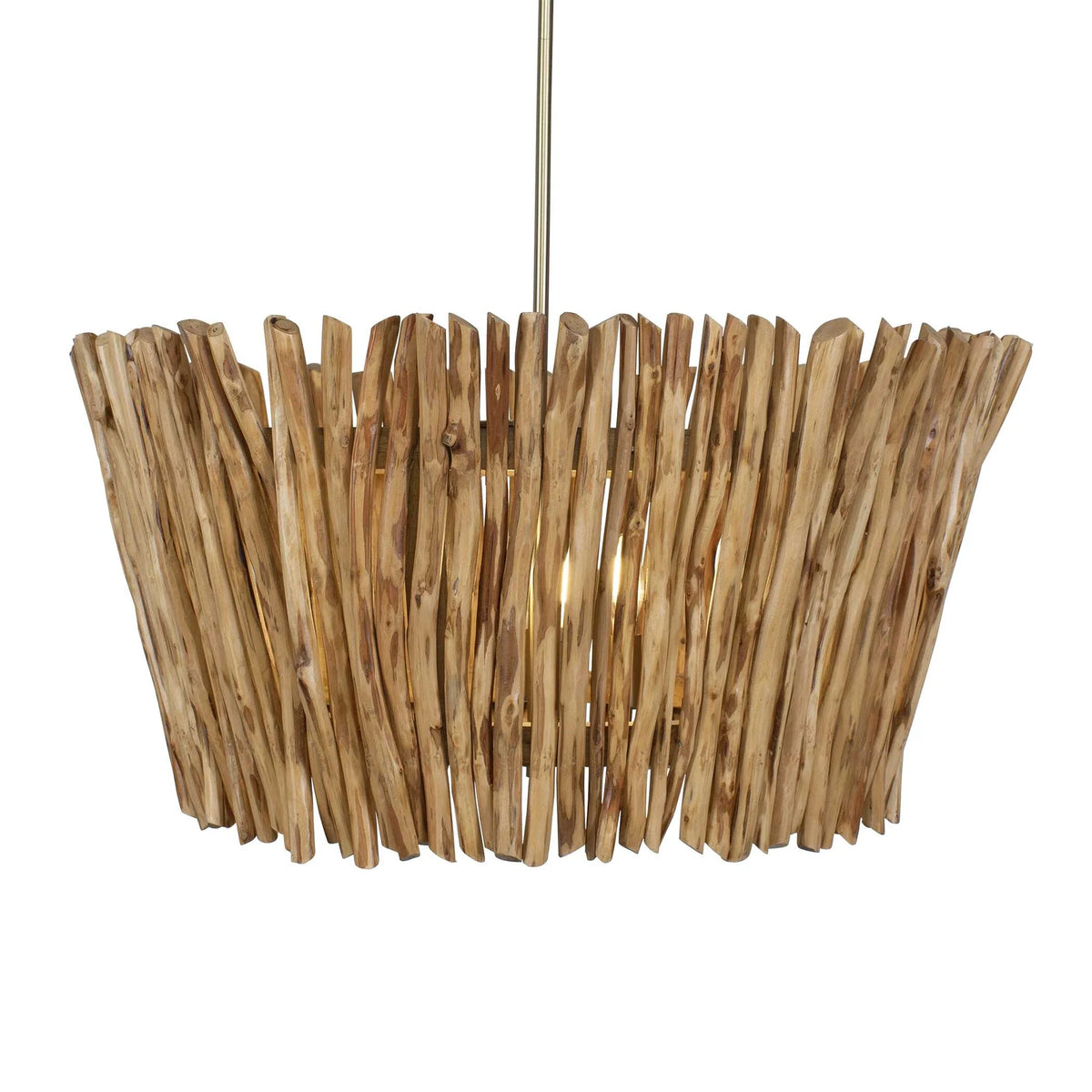 4-Light Wood Branch Chandelier