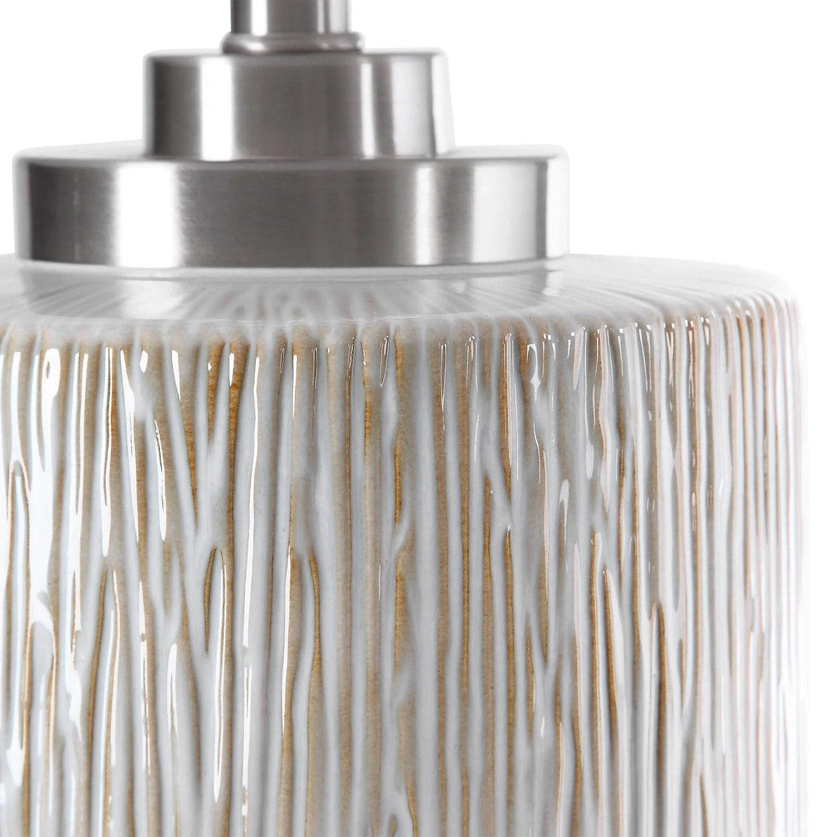 Aged White Ceramic Table Lamp