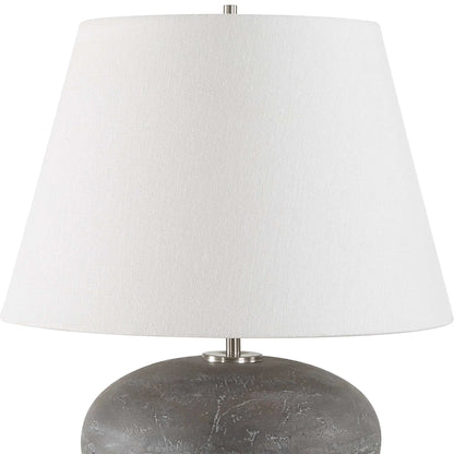 Gray Stone Table Lamp