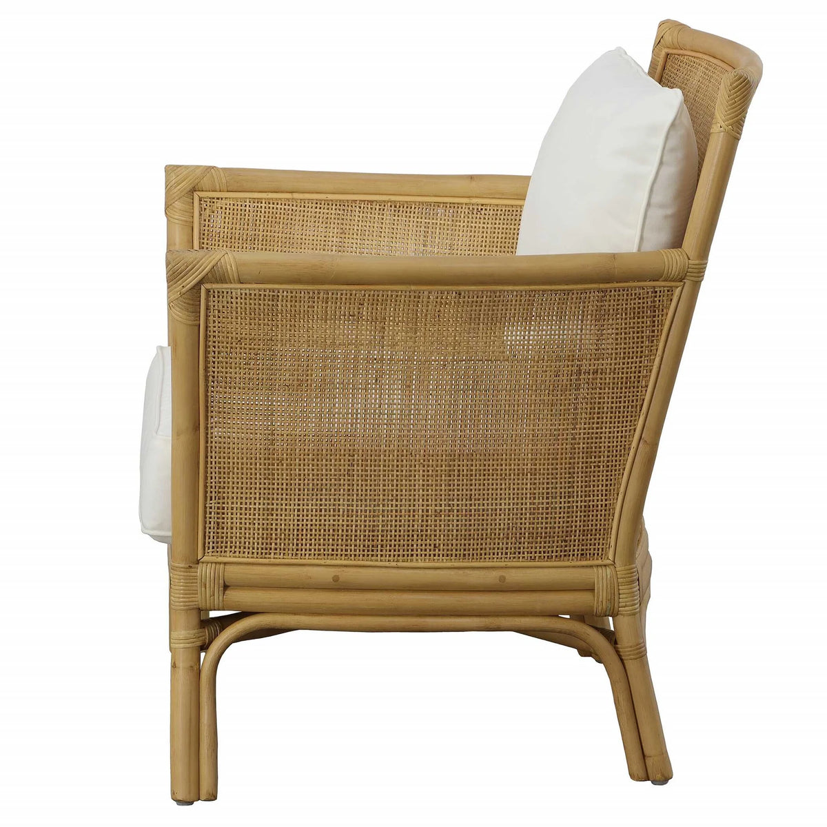 Woven Rattan Accent Armchair