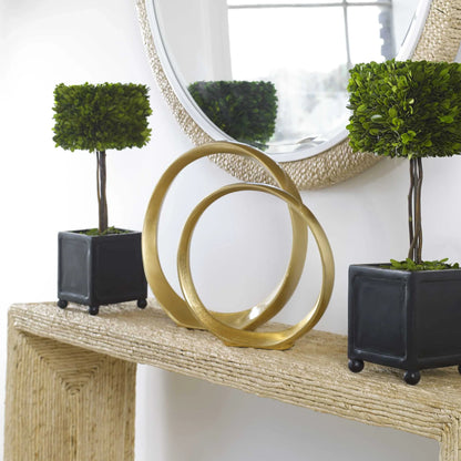 Gold Ring Sculptures Set/2
