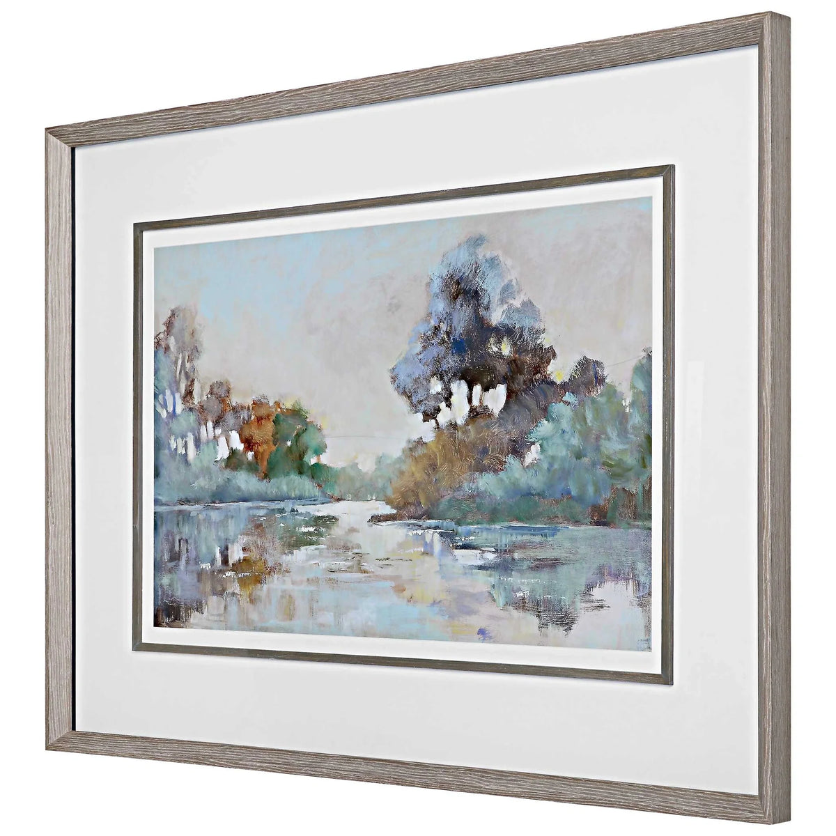 Lake Watercolor Framed Print