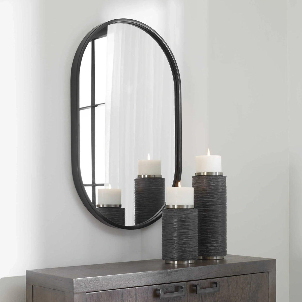 Minimalist Oval Mirror