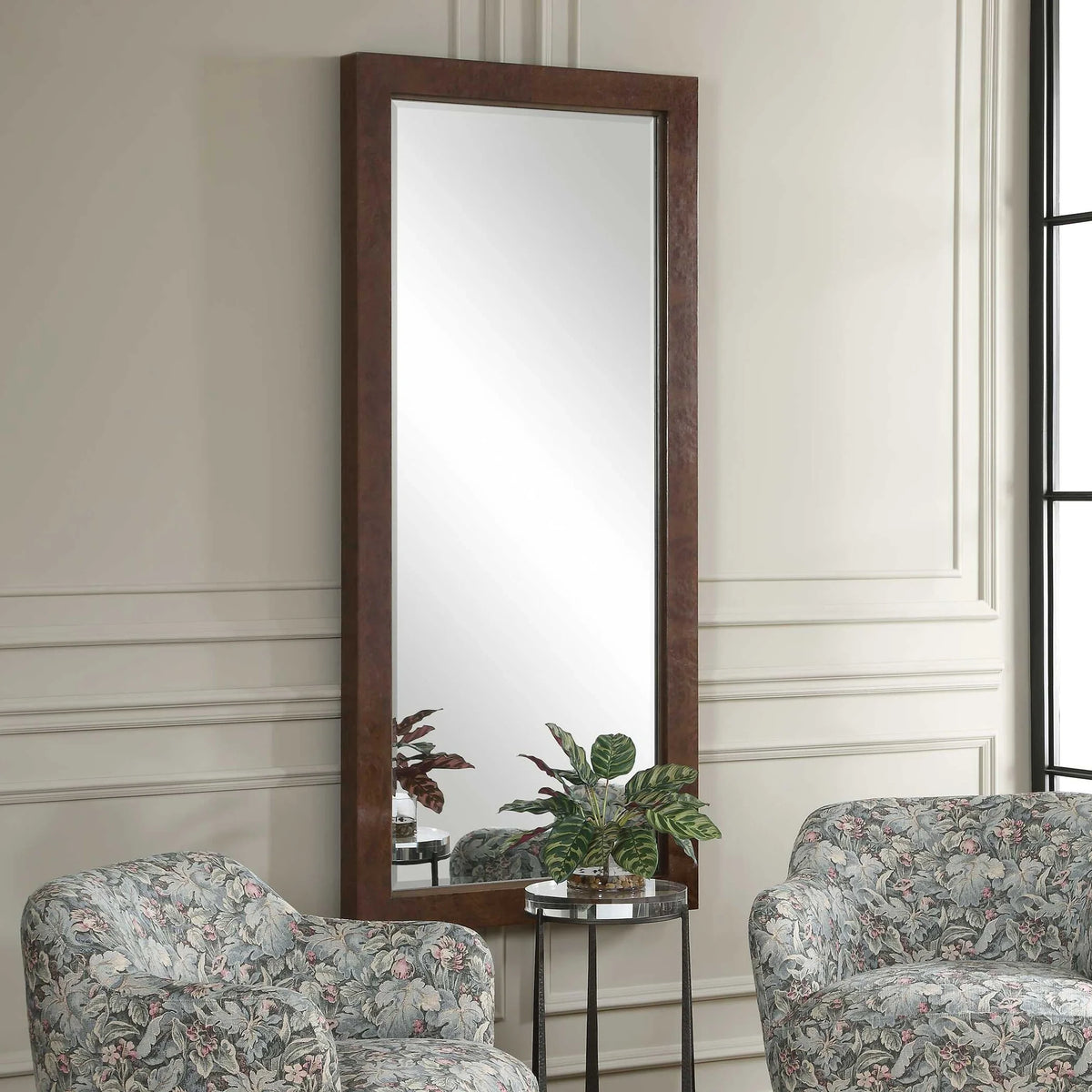 Tall Wood Mirror