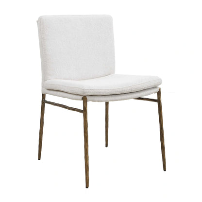 Textured White Dining Chair