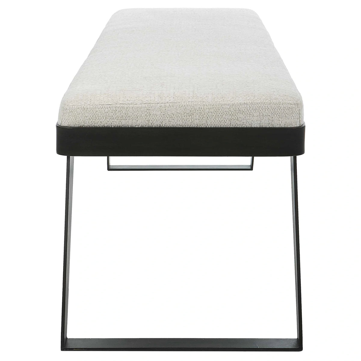Curved Iron Boucle Bench