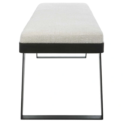 Curved Iron Boucle Bench
