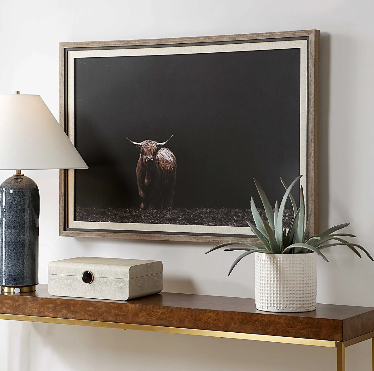 Framed Bovine Print