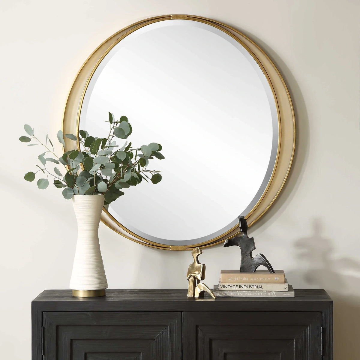 Oval Gold Mirror