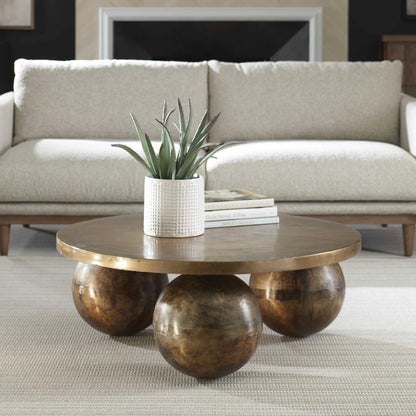 Antique Brass Coffee Table