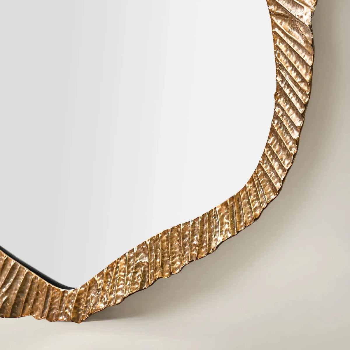 Z Gallerie Cara Cluster Trio Wall Mirror | Set of 3 Hand-Forged Iron Mirrors in Antiqued Gold | Sculptural Wall Décor