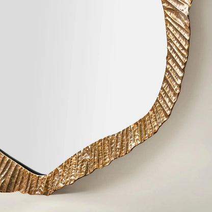Z Gallerie Cara Cluster Trio Wall Mirror | Set of 3 Hand-Forged Iron Mirrors in Antiqued Gold | Sculptural Wall Décor