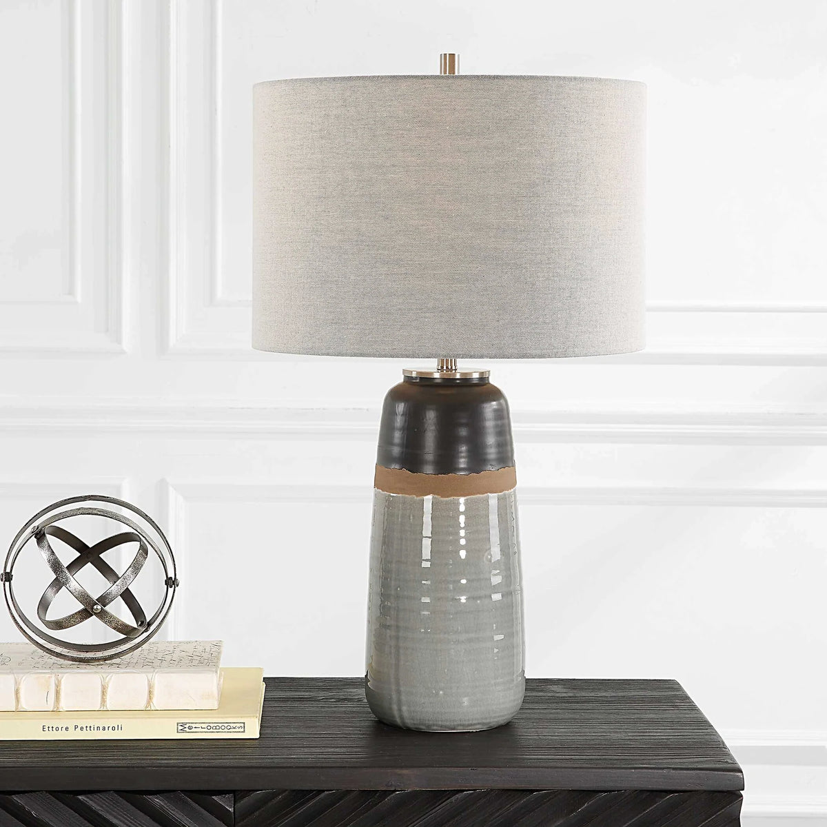 Gray Table Lamp