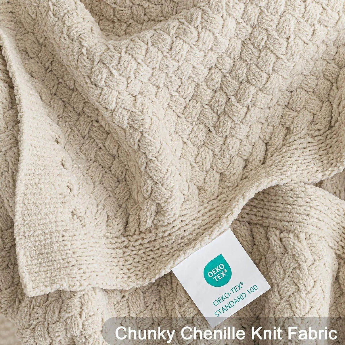 【Backtoschoolday】Whale Flotilla Chunky Chenille Knit Bed Blanket, Lightweight Breathable Summer Basket Woven Decorative Throw