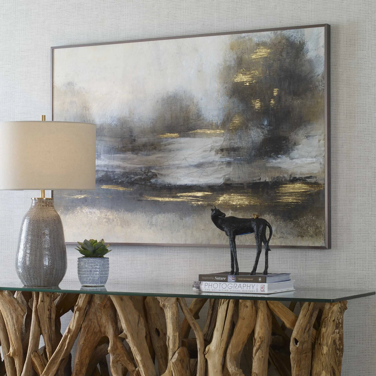 Misty Landscape Framed Print