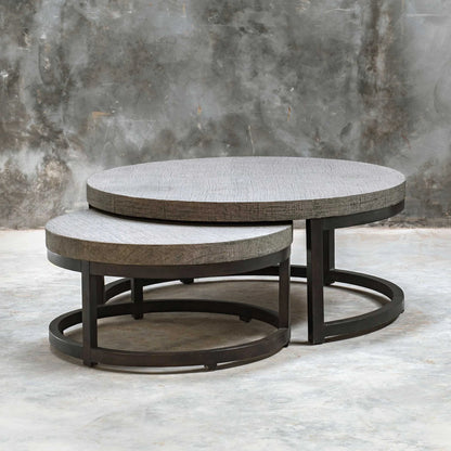 Gray Nesting Tables Set/2