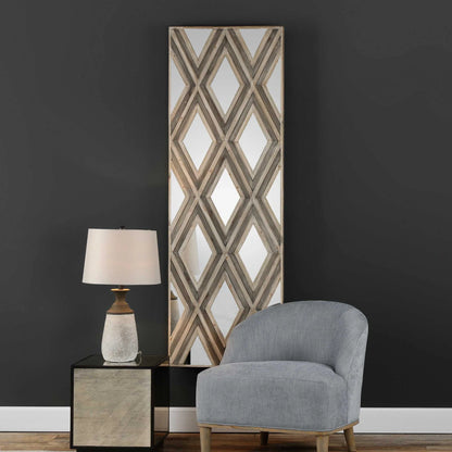 Geometric Argyle Pattern Wall Mirror