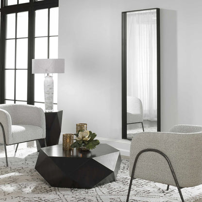 Oversized Black Rectangular Mirror