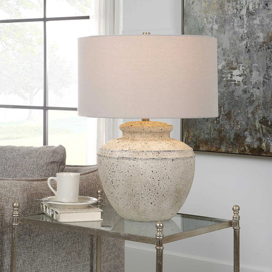 Aged Stone Table Lamp