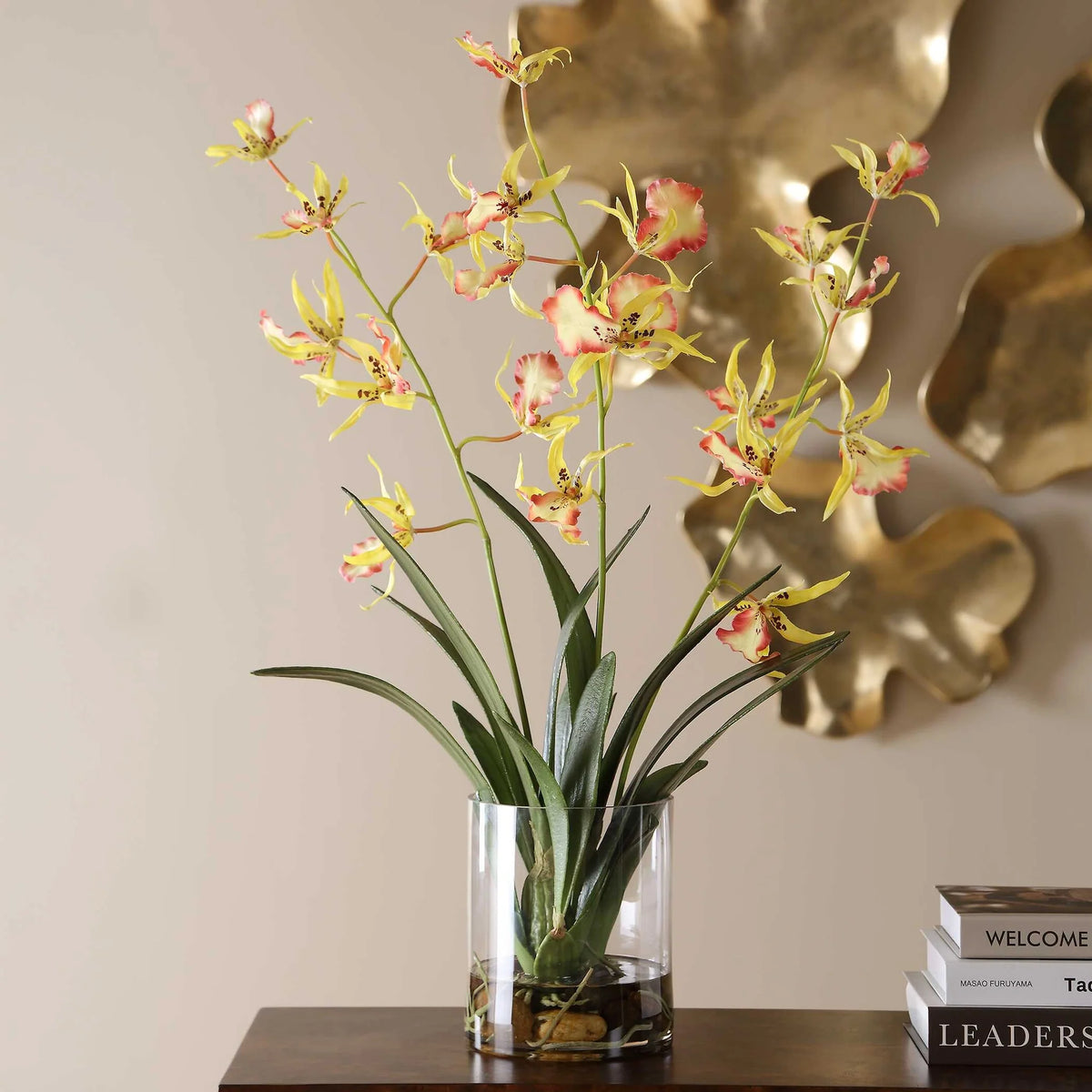 Orchid Glass Vase Arrangement
