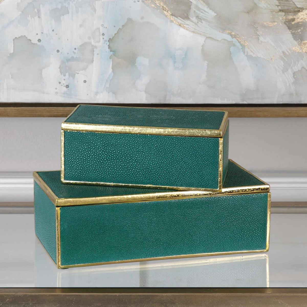 Emerald Green Boxes Set/2
