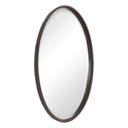 Beaded Oval Mirror