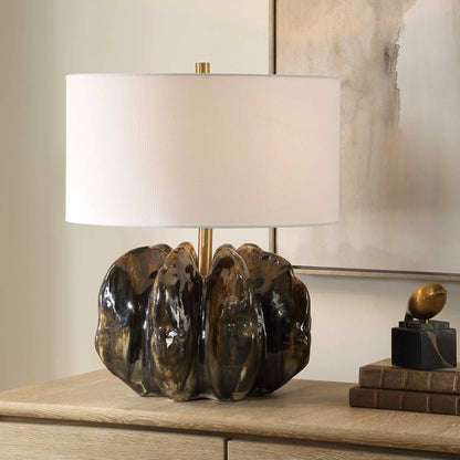 Brown Glass Table Lamp