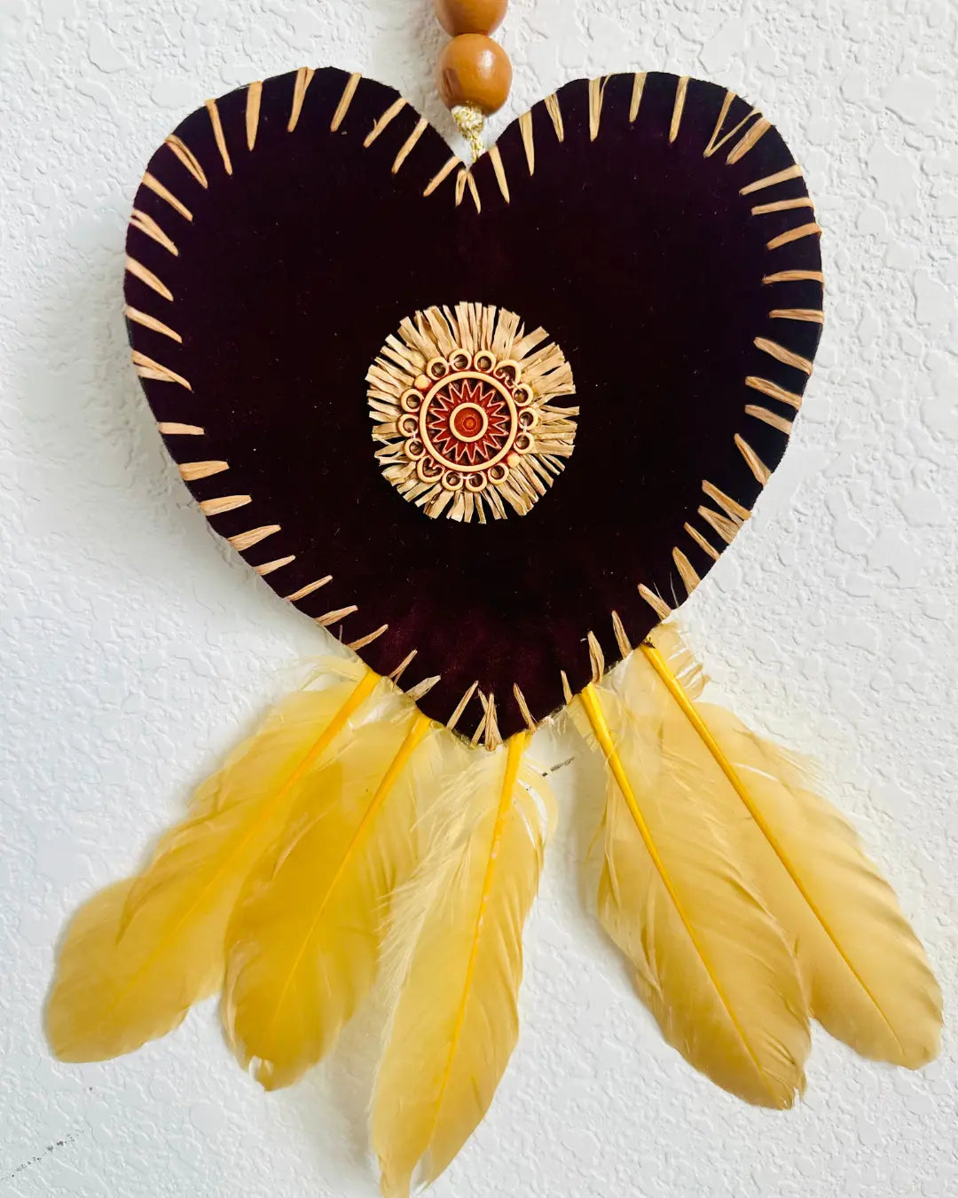 Heart of Light: Unique Handmade Wall Hanging for Vibrant Home Decor