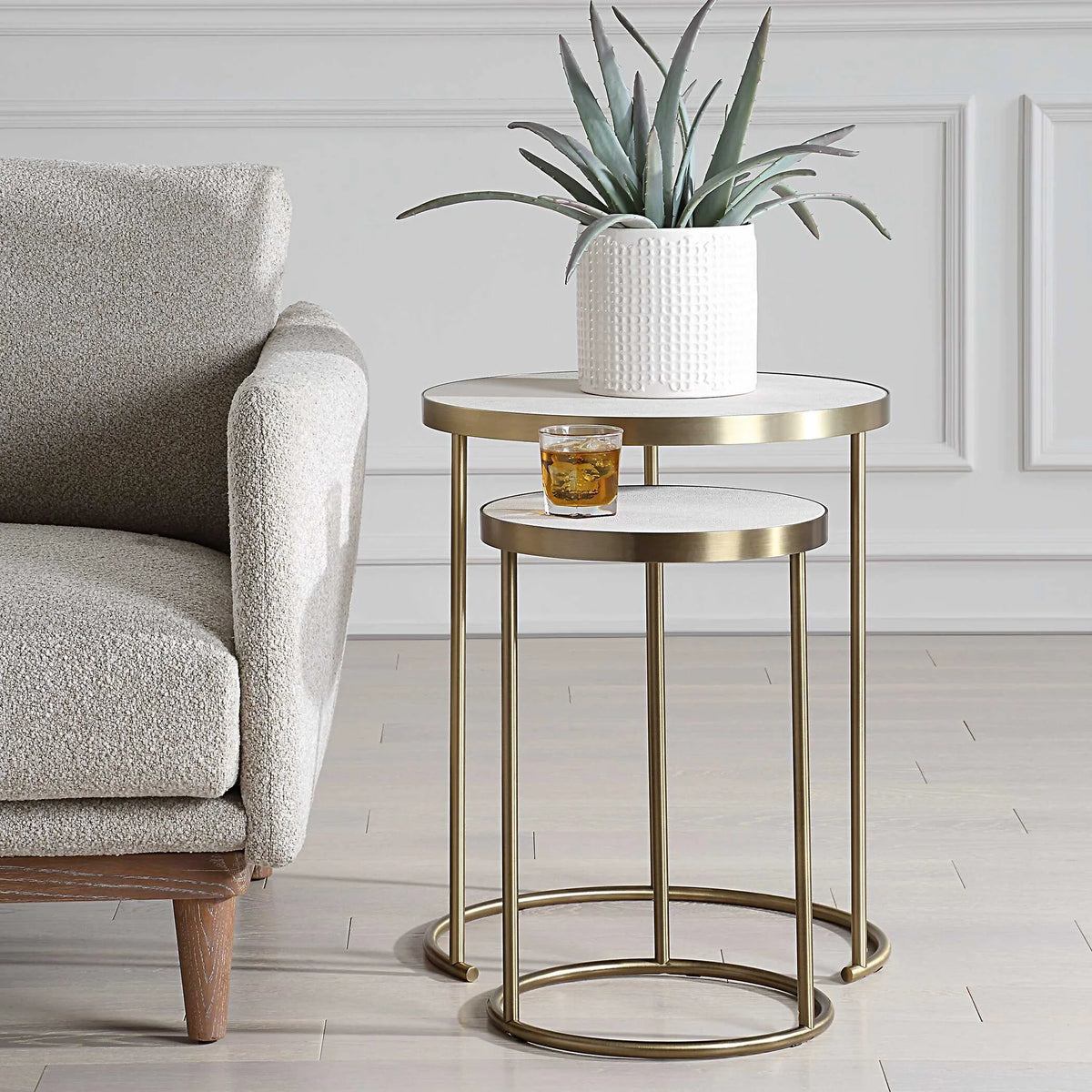 White Nesting Tables Set/2