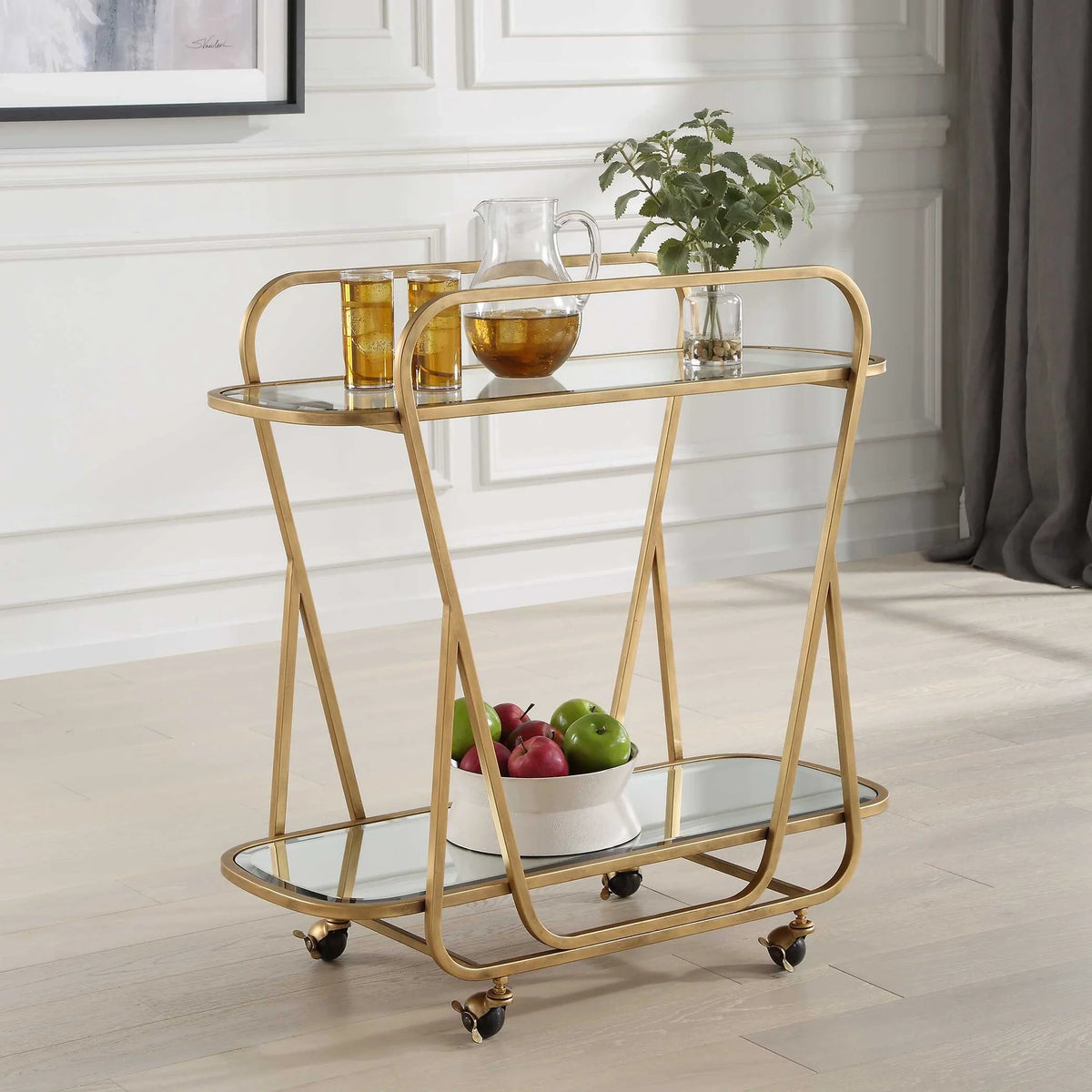 Brass Serving Cart