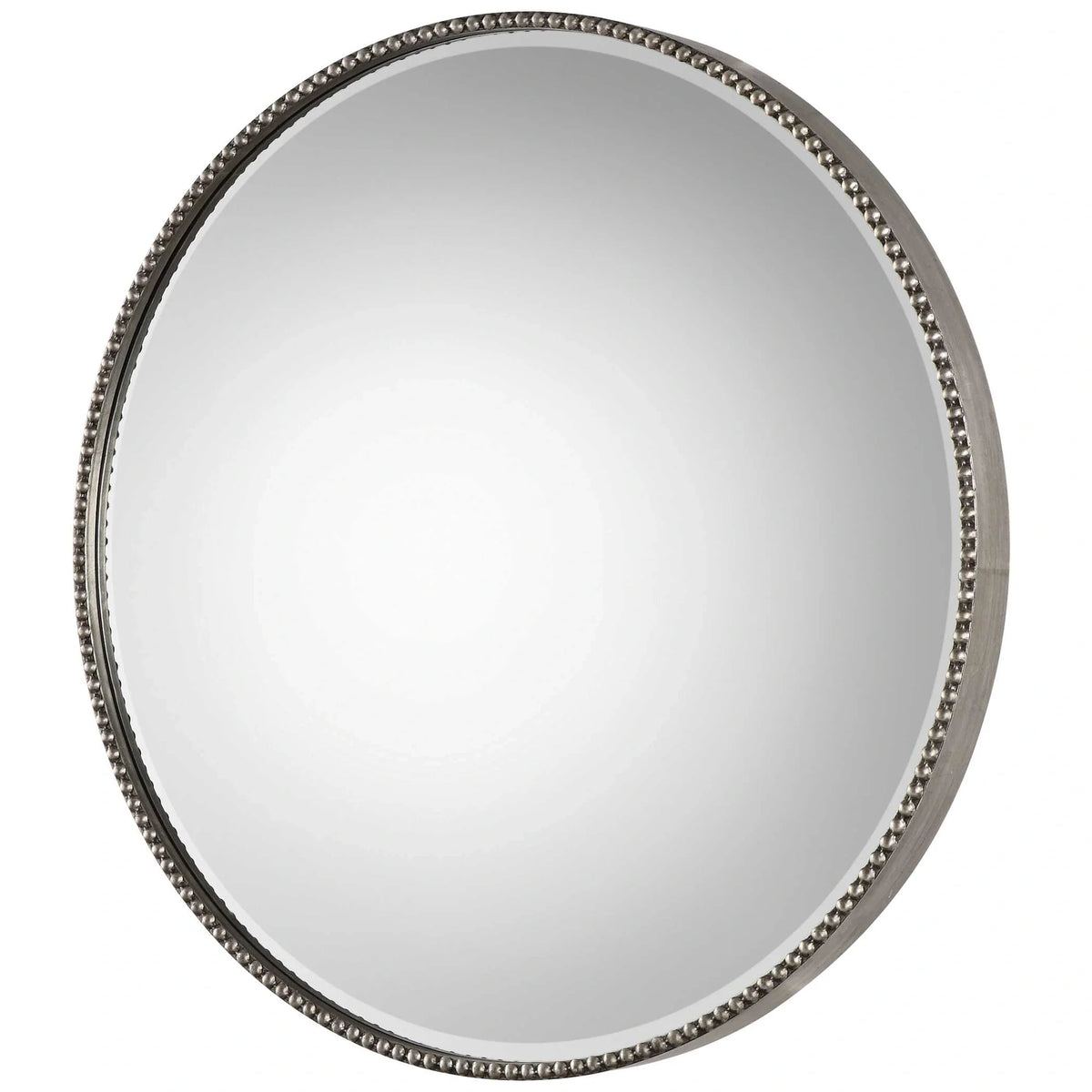 Beaded Round Mirror