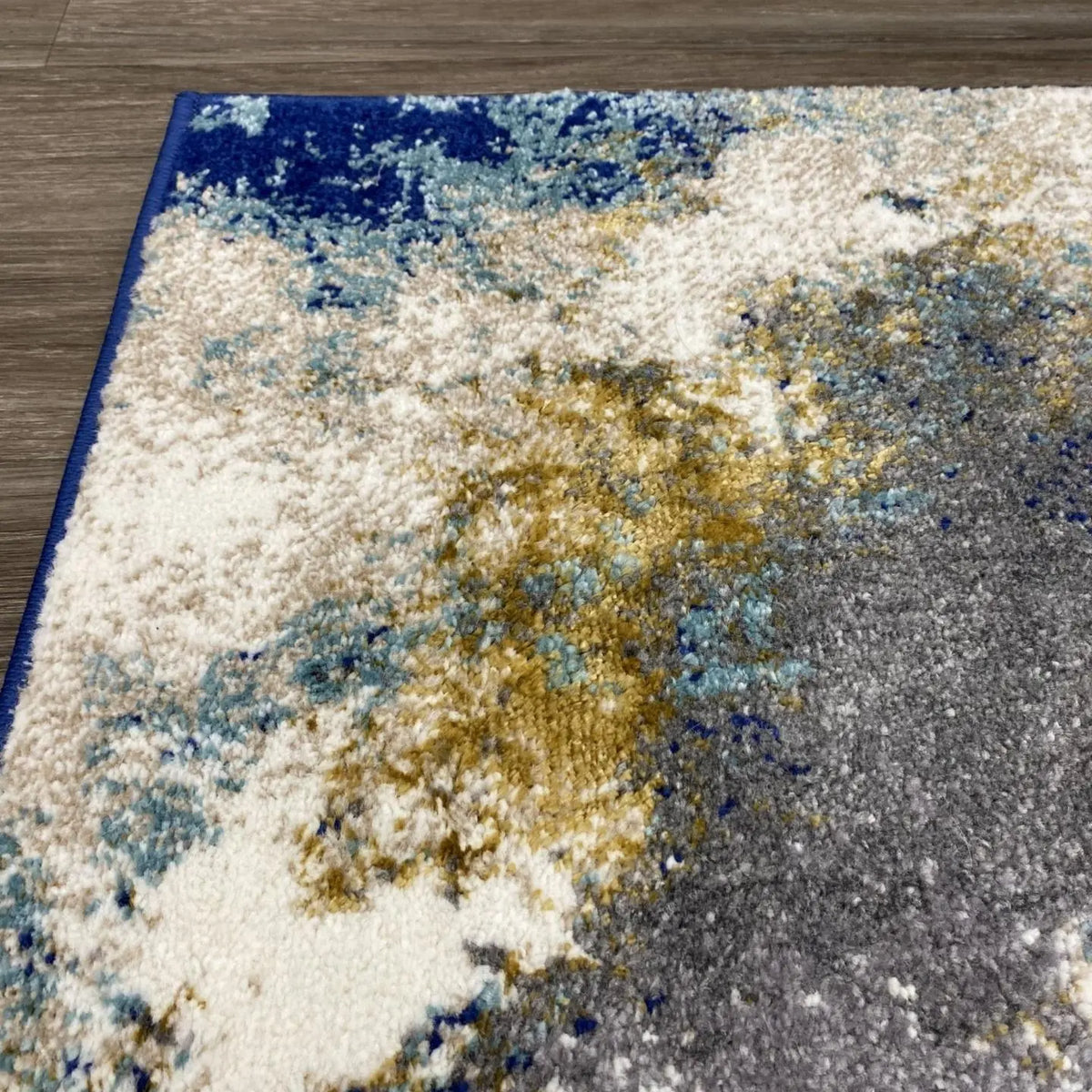 Beverly 8445 Modern Abstract Area Rug - Blue and Gray Design