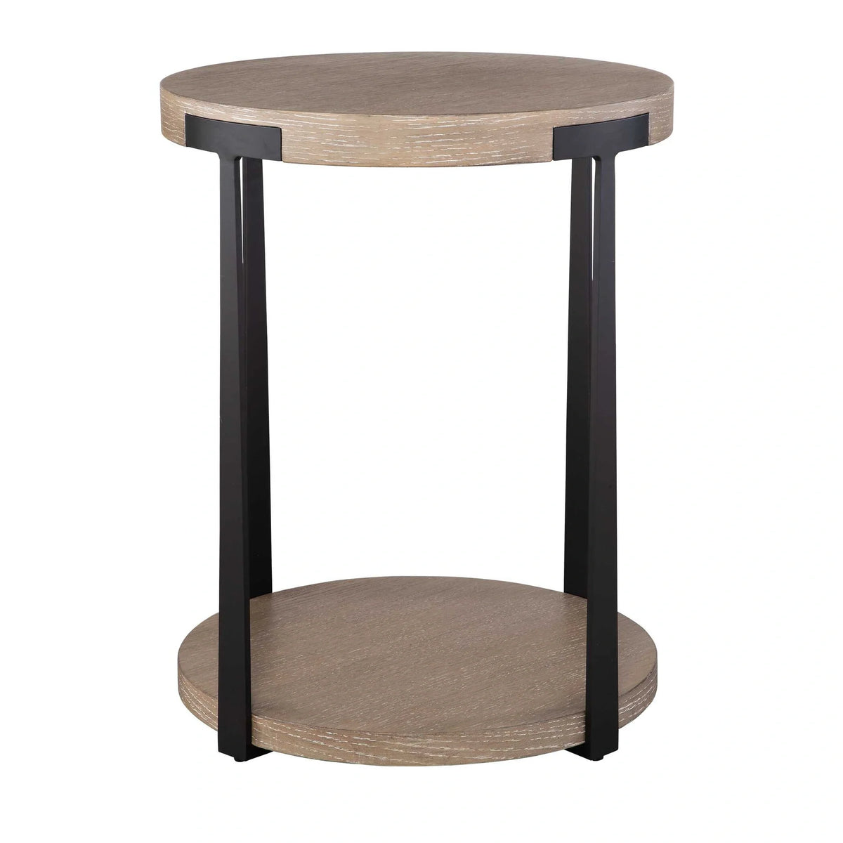 Round Coffee Oak Side Table