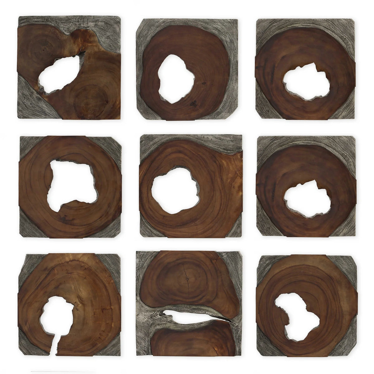 Wood Paneled Wall Art Set/9