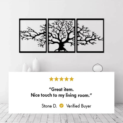 Tree of Life 3-Panel Metal Wall Art