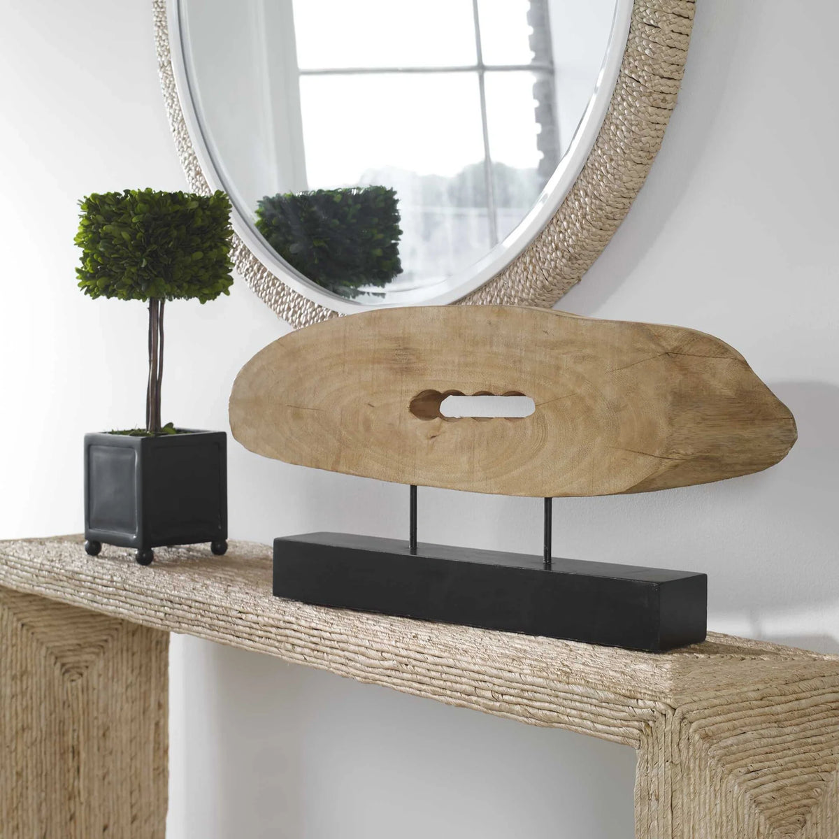 Natural Mango Wood Log Sculpture